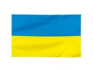 Gadżety dla kibiców - FLAGA UKRAINA POLIESTER NIEBIESKO-ŻÓŁTA 73x50cm - miniaturka - grafika 1