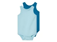 Body dla niemowląt - Lupilu Body niemowlęce z bawełny 2 sztuki Niebieski 50/56 - miniaturka - grafika 1