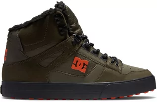 Buty zimowe męskie - buty zimowe męskie DC PURE HIGH-TOP WC WNT Dusty Olive/Orange - DOO - grafika 1