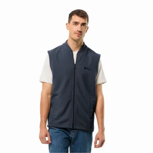 Męska kamizelka polarowa Jack Wolfskin LIGHT CURL VEST M night blue - S - Kamizelki męskie - miniaturka - grafika 1