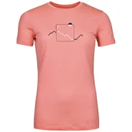 Koszulki sportowe damskie - Koszulka damska Ortovox 150 Cool Peak Focus Ts Women's Rozmiar: M / Kolor: czerwony - miniaturka - grafika 1