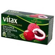 Herbata - Vitax HERBATA INSPIRATIONS ZIELONA ŻURAWINA&LICZI 20 TOREBEK - miniaturka - grafika 1
