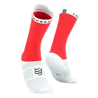 Skarpetki kolarskie - COMPRESSPORT Skarpetki rowerowe PRORACING SOCKS V4 BIKE fluo red/white - miniaturka - grafika 1