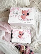 Pamiątka Chrztu Świętego - ZESTAW SARENKA z dedykacją, prezent na chrzest, roczek dla dziewczynki - miniaturka - grafika 1