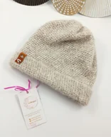 Czapki damskie - Czapka So Soft z mięciutkiej wełny alpaki - jasny beż - miniaturka - grafika 1