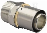 Łączniki, trójniki, kształtki - Uponor S-Press złączka z gwintem zewn. 75-R2 1/2"MT - miniaturka - grafika 1