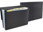 Teczki i skoroszyty - Teczka ofertowa antybakteryjna Rapesco 13 przegródek z gumką czarna - miniaturka - grafika 1