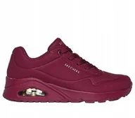 Sneakersy damskie - Sportowe damskie sneakersy Skechers Uno Stand On Air do kostki bordowe - miniaturka - grafika 1