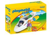 Klocki - Playmobil 1.2.3 Airplane with passenger 70185 - miniaturka - grafika 1