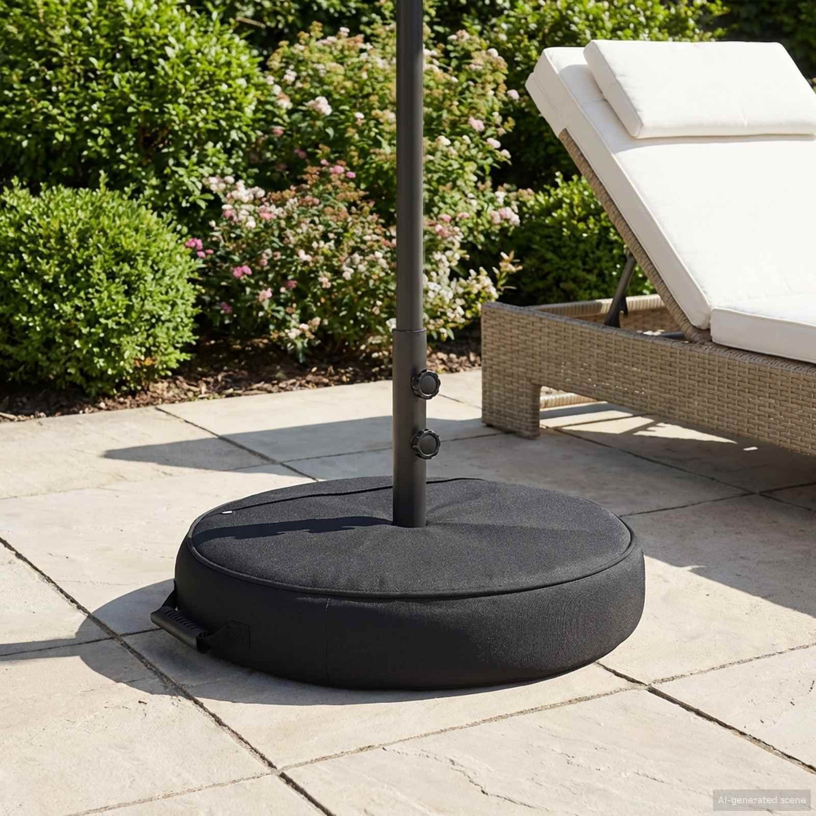 vidaXL vidaXL Podstawa do parasola na patio 50 x 50 cm Stal Czarny