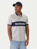 Koszulki męskie - Reebok Polo Arter RK25548CCM Szary Regular Fit - miniaturka - grafika 1