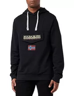 Bluzy męskie - Napapijri Bluza męska Burgee Sum 4, Black 041, S - miniaturka - grafika 1