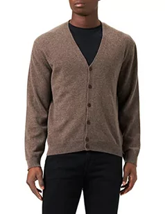 United Colors of Benetton Męski sweter kardigan M/L 1002u6653, brązowy 511, L - Swetry męskie - miniaturka - grafika 1