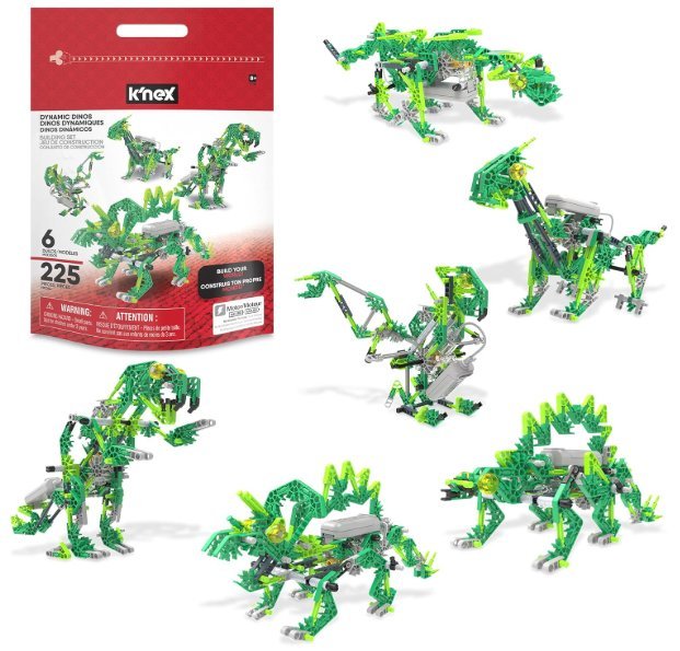 K'Nex Klocki konstrukcyjne 6w1 Dynamic Dinos 226 el - 17026