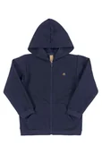 Bluzy dla chłopców - Chłopięca bluza z kapturem granatowa Up Baby r.86 - miniaturka - grafika 1
