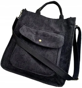 Torba Sztruks Torebka Shopper Pojemna Miejska Xl - Torebki damskie - miniaturka - grafika 1
