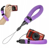 Akcesoria do kamer sportowych - Pływająca opaska pasek Uchwyt wypornościowy na rękę Bojka do Aparatu Kamery / ST-8P / Fioletowy - miniaturka - grafika 1