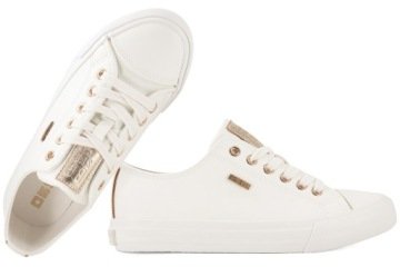 Big Star RR274748 Półtrampki Damskie Tenisówki Półbuty Eko białe Biały 38