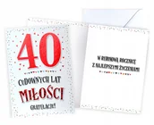 Kartki okolicznościowe i zaproszenia - Karnet Rocznica ślubu 40 - Kukartka - miniaturka - grafika 1