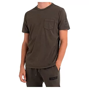 Replay Męski T-shirt M6284, 950 militarny, XL - Koszulki męskie - miniaturka - grafika 1