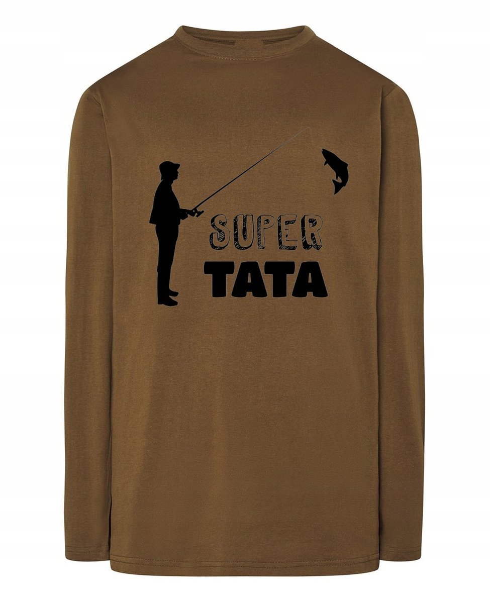 Longsleeve na Dzień Taty Prezent Super TATA Wędkarz r.XXL