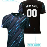 Piłka nożna - TEMU Indywidualne męskie młodzieżowe koszulki piłkarskie i niestandardowe numery DIY i wygodne oddychające koszulki sportowe z okrągłym dekoltem i - miniaturka - grafika 1