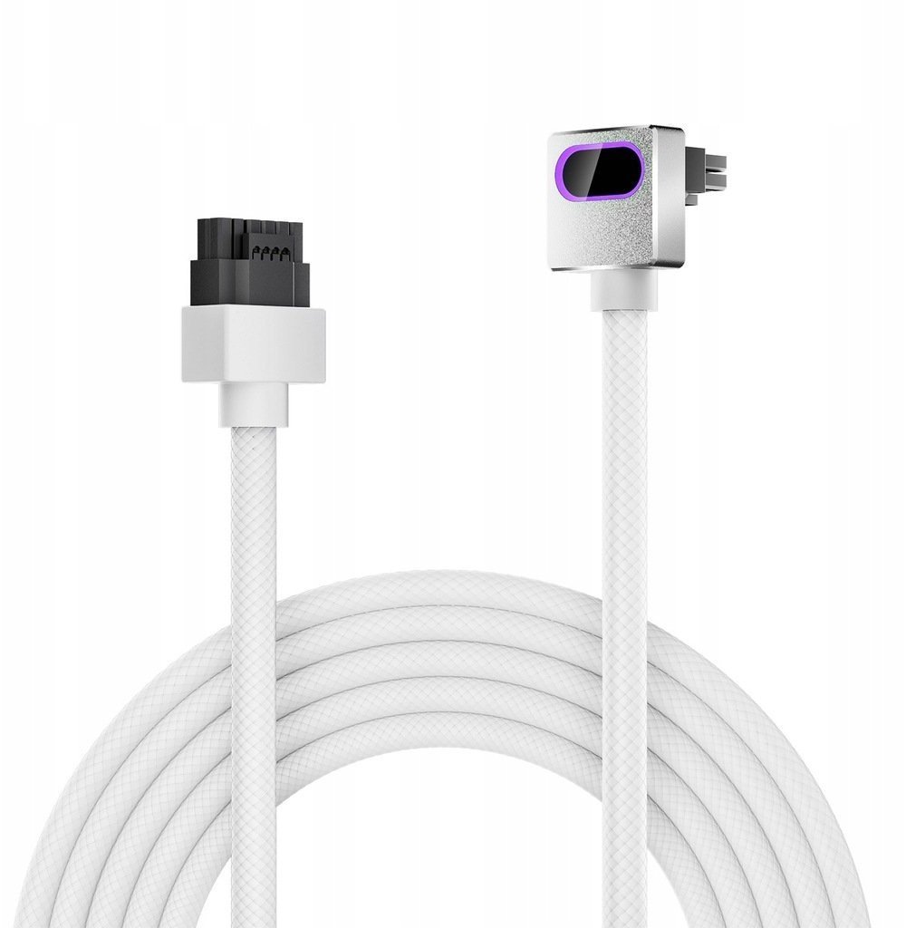 AsiaHorse Przedłużacz do zasilacza 12VHPWR TYP B Hydrus ARGB 50 cm Biały