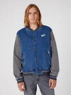 Kurtki męskie - Wrangler Kurtka bomber Baseball W48272Z90 112331618 Niebieski Regular Fit - miniaturka - grafika 1