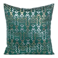 Poszewki na poduszki - Poszewka dekoracyjna LAURA 40 x 40 cm turkusowo-złota - miniaturka - grafika 1