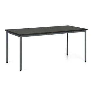 Stół do jadalni TRIVIA, ciemnoszara konstrukcja, 1600 x 800 mm, wenge - Stoły i stoliki do biura - miniaturka - grafika 1