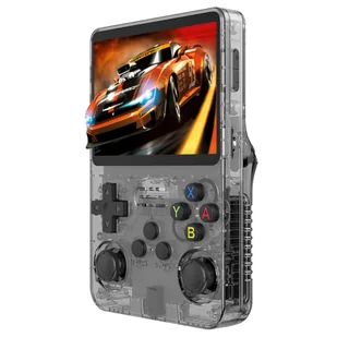 R36S Handheld Game Console, 3.5-inch IPS Screen, Linux System, 11 Emulator, 64GB - Grey - Konsole i gry retro - miniaturka - grafika 1
