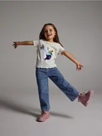 Bluzki dla niemowląt - Reserved - T-shirt z cekinową aplikacją - złamana biel - miniaturka - grafika 1
