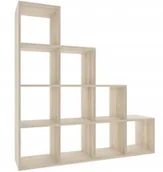 Półki do salonu - Regał schodkowy z 10 półkami dąb sonoma A5-P78 - miniaturka - grafika 1