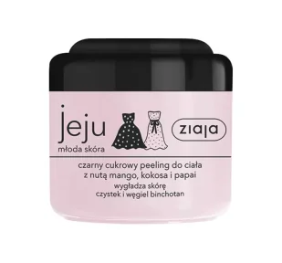 Ziaja Jeju Czarny cukrowy peeling do ciała 200ml - Peelingi do ciała - miniaturka - grafika 1