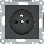 Gniazdka elektryczne - Hager LUMINA-INTENSE-PASSION-Gniazdo-zasilające-z-uziemieniem-16A-250VAC-czarny WL1023 - miniaturka - grafika 1