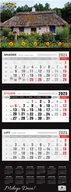 Kalendarze - Kalendarz 2025 trójdzielny premium wiejska chata kt2âv.76 - miniaturka - grafika 1