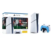Konsole Playstation - Sony PlayStation 5 Slim E Chassis PS5 1TB z napędem EA SPORTS FC 26 + Dodatkowy Pad Gwiezdny błękit + Stacja Ładowania - miniaturka - grafika 1