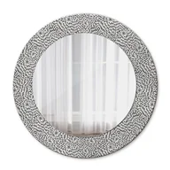 Lustra - Ścienne Lustro Rama Glamour Kwiatowy wzór 50cm - miniaturka - grafika 1