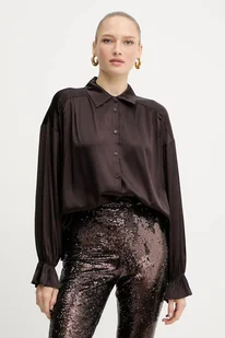 Silvian Heach koszula BOTHA damska kolor brązowy relaxed z kołnierzykiem klasycznym GPA25318CA - Koszule damskie - miniaturka - grafika 1