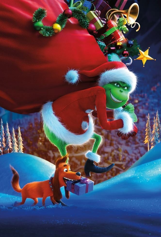 PODKŁADKA POD MYSZ Nadruk 22x18 cm Grinch: świąt nie będzie Tekst Prezent