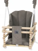 Place zabaw - HUŚTAWKA DLA DZIECI DO DOMU OGRODU POKOJU DREWNIANE MOCNE SIEDZIEKO VELVET - miniaturka - grafika 1