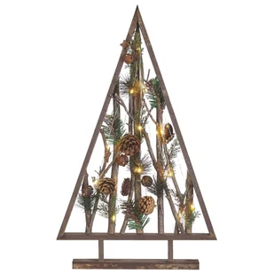 Figurka choinka LED ciemne drewno SVIDAL - Ozdoby bożonarodzeniowe - miniaturka - grafika 1