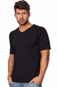 Koszulki męskie - Cornette Authentic 201 new czarna koszulka męska - miniaturka - grafika 1
