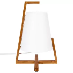 Atmosphera Créateur d'intérieur Atmosphera Créateur dintérieur Lampka stołowa z bambusową podstawką kolor biały jja-145226 - Lampy stojące - miniaturka - grafika 1