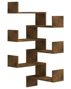 2 sztuki półek ściennych przydymiony dąb R8-M73 - Półki do salonu - miniaturka - grafika 1