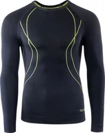 Bluzy sportowe męskie - Hi-Tec Bielizna termoaktywna męska bluza Hi-Tec Ikar Top czarna rozmiar XXXL - miniaturka - grafika 1