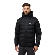 Kurtki męskie - Męska kurtka puchowa Jack Wolfskin NEBELHORN DOWN HOODY M black - XL - miniaturka - grafika 1