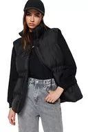 Kamizelki damskie - Trendyol Damska kamizelka puchowa z wysokim dekoltem, czarna, S, Czarny, S - miniaturka - grafika 1