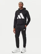 Dresy męskie - adidas Dres Big Logo French Terry JX5551 Czarny Regular Fit - miniaturka - grafika 1