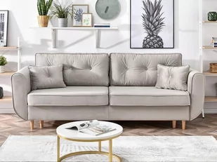 Szara Sofa Blink W Stylu Skandynawskim Rozkładana Z Pojemnikiem - Sofy i kanapy - miniaturka - grafika 1